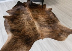 Dark Brindle Cowhide Rug (Size: 250 X 200 CM) CHR2483