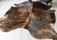 Dark Brindle Cowhide Rug (Size: 260 X 240 CM) CHR2485
