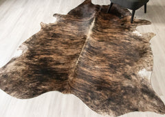 Dark Brindle Cowhide Rug (Size: 250 X 200 CM) CHR2487