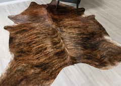 Dark Brindle Cowhide Rug (Size: 230 X 200 CM) CHR2490