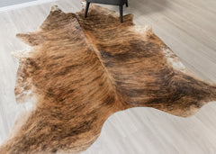 Dark Brindle Cowhide Rug (Size: 240 X 210 CM) CHR2492