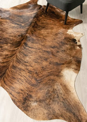 Dark Brindle Cowhide Rug (Size: 240 X 210 CM) CHR2494