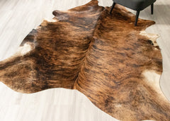 Dark Brindle Cowhide Rug (Size: 240 X 210 CM) CHR2494