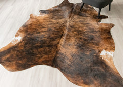 Dark Brindle Cowhide Rug (Size: 240 X 200 CM) CHR2496