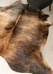 Dark Brindle Cowhide Rug (Size: 230 X 200 CM) CHR2498