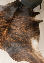 Dark Brindle Cowhide Rug (Size: 240 X 220 CM) CHR2499