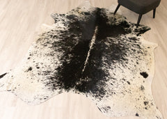 Salt Pepper Black & White Cowhide Rug (Size: 230 X 200 CM) CHR2238