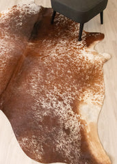 Salt Pepper Brown & White Cowhide Rug (Size: 250 X 200 CM) CHR2249