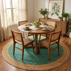 Green Handmade Jute Round Rug