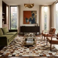 patchwork cow hide rug in Australia