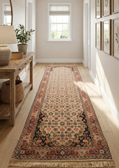 Authentic Wool Hand-Knotted Mahi Hallway Runner Rug - 80 x 300 cm