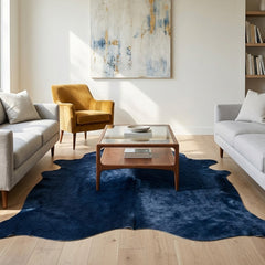 navy blue cow skin hide