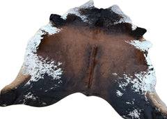 Salt Pepper Tri-Color Cowhide Rug (Size: 230 X 200 CM) CHR2307