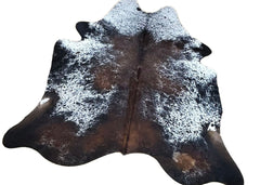 Salt Pepper Tri-Color Cowhide Rug (Size: 220 X 200 CM) CHR2310