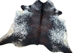Salt Pepper Tri-Color Cowhide Rug (Size: 240 X 200 CM) CHR2313