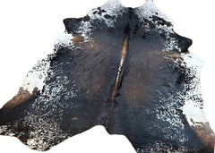 Salt Pepper Tri-Color Cowhide Rug (Size: 260 X 230 CM) CHR2304