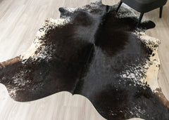 Salt Pepper Black & White Cowhide Rug (Size: 230 X 200 CM) CHR1835