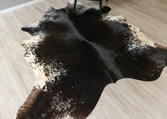 Salt Pepper Black & White Cowhide Rug (Size: 230 X 200 CM) CHR1835
