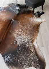 Salt Pepper Tri-Color Cowhide Rug (Size: 260 X 210 CM) CHR1849