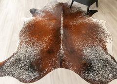 Salt Pepper Tri-Color Cowhide Rug (Size: 250 X 200 CM) CHR1850