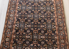 Oriental Agra Hand-Knotted Floral Wool Hallway Runner Rug – 95 x 170 cm