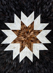 Tricolor Medallion Cowhide Patchwork Rug