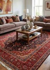 Vintage Hamedan Hand-Knotted Wool Persian Rug (Size: 250 X 360 CM)