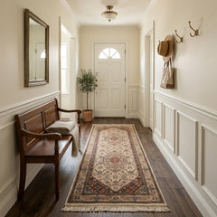 Oriental Agra Hand-Knotted Wool Mahi Hallway Runner Rug – 80 x 210 cm