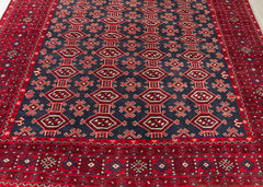 Vintage Baluch Hand-Knotted Wool Persian Rug (Size: 210 X 280 CM)
