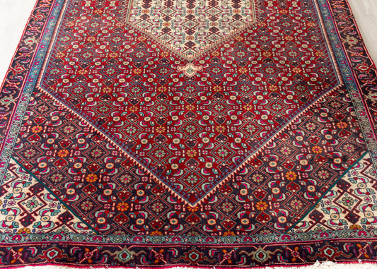 Vintage Tabriz Hand-Knotted Wool Persian Rug (Size: 180 X 290 CM)