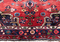 Vintage Hamadan Hand-Knotted Persian Wool Runner Rug