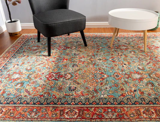 Multi-Colour Vintage Area Rug