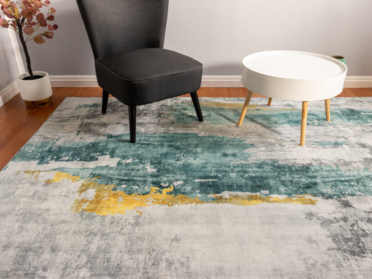 Abstract Multi-Colour Style Area Rug