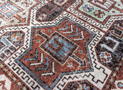 Geometrical Multi-Colour Vintage Area Rug