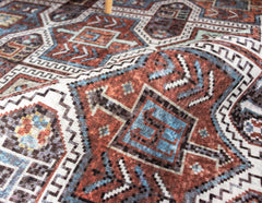 Geometrical Multi-Colour Vintage Area Rug