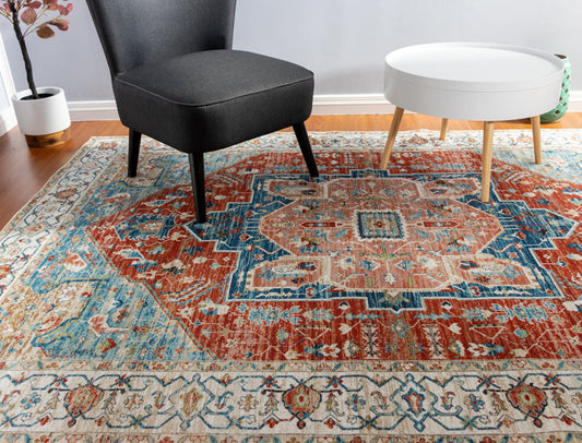 Multi-Colour Vintage Area Rug