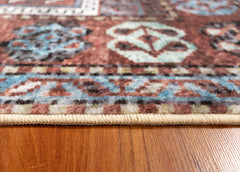 Geometrical Multi-Colour Vintage Area Rug