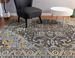 Grey Vintage Area Rug