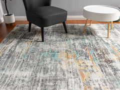 Abstract Multi-Colour Style Area Rug