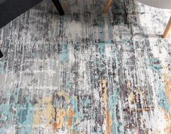 Abstract Multi-Colour Style Area Rug