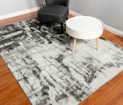 Abstract Style Grey Area Rug