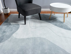 Abstract Style Grey Area Rug