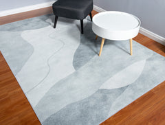 Abstract Style Grey Area Rug