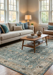 Green Vintage Area Rug