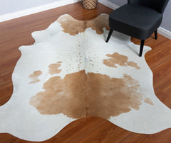 Brown And White Cowhide Rug