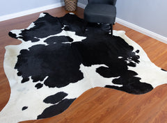 Black And White Cowhide Rug