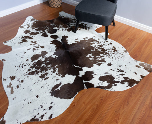 Brown And White Cowhide Rug