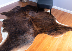 Exotic Dark Brindle Cowhide Rug