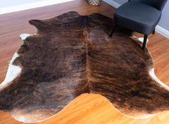 Exotic Dark Brindle Cowhide Rug