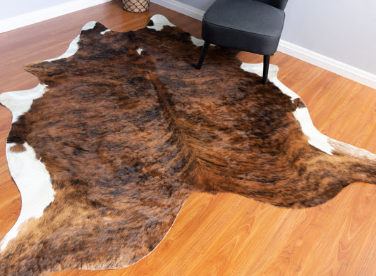 Exotic Dark Brindle Cowhide Rug